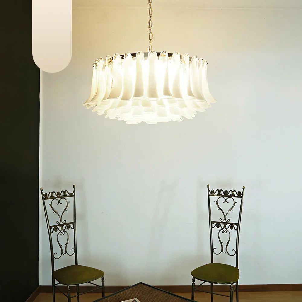 Murano Transparent Glass Petal Chandelier product image