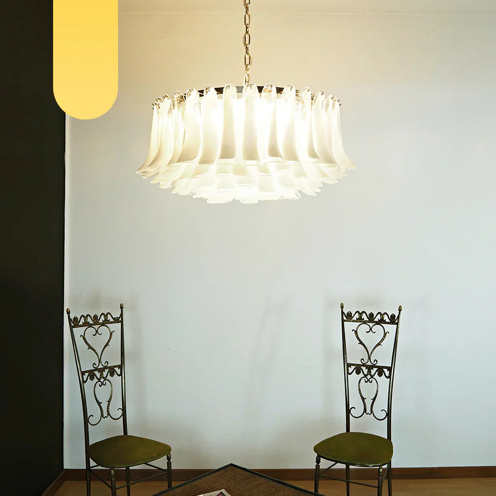 Murano Transparent Glass Petal Chandelier product image