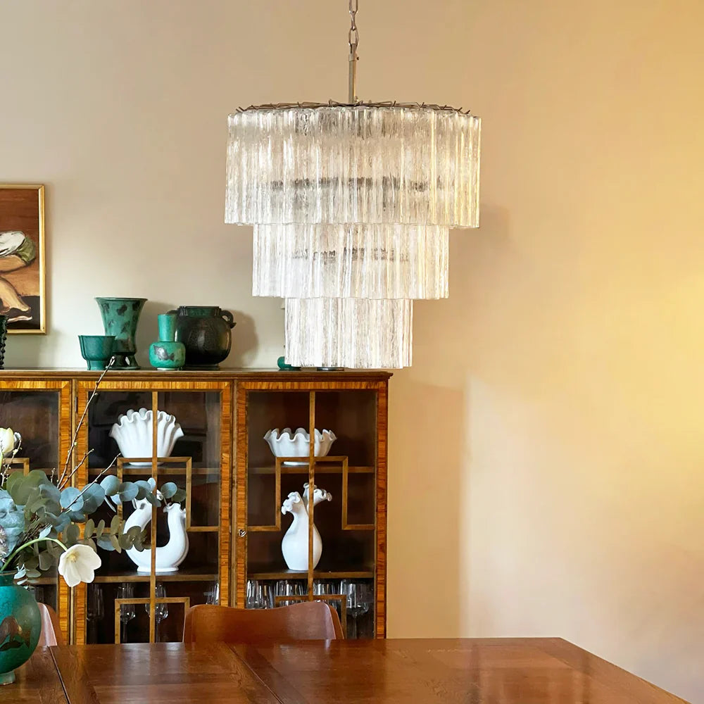 Murano Transparent Glass Tube Chandelier additional product view