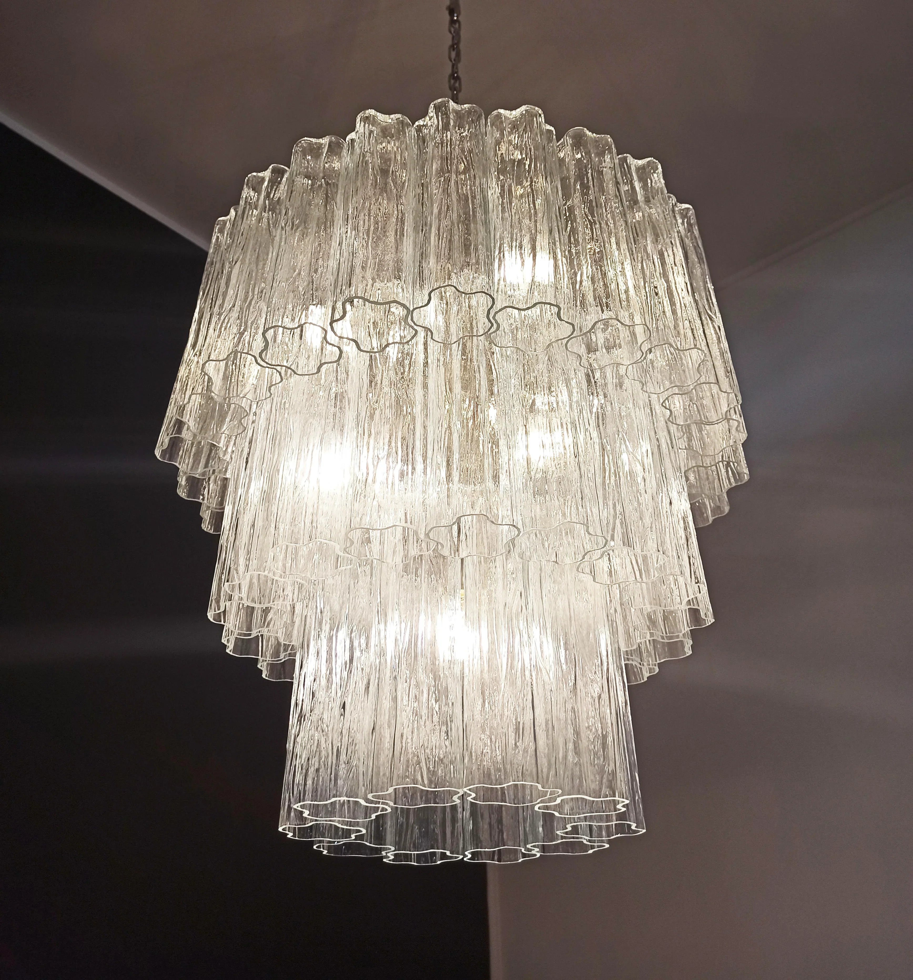 Murano Transparent Glass Tube Chandelier product image