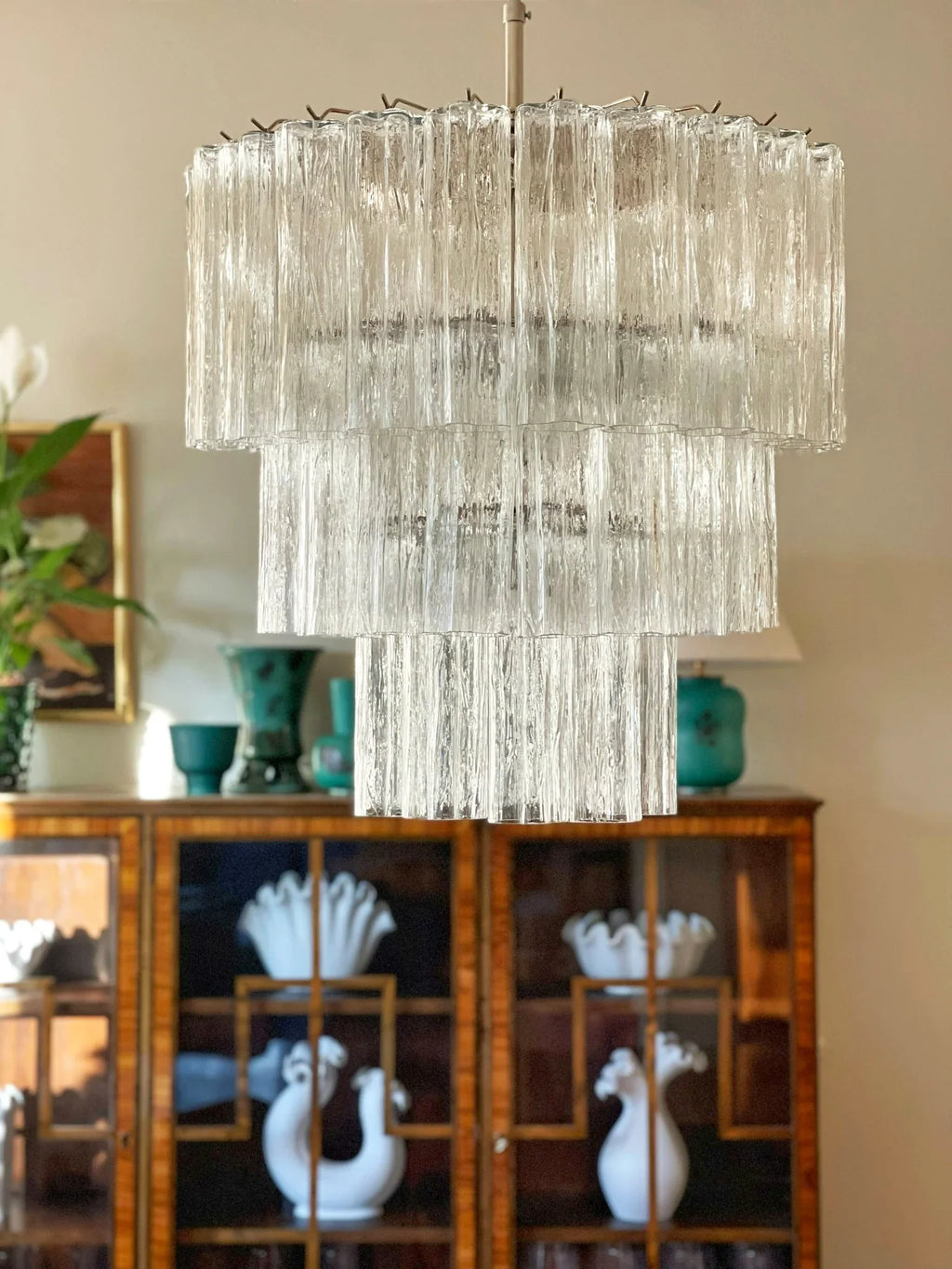 Murano Transparent Glass Tube Chandelier product image
