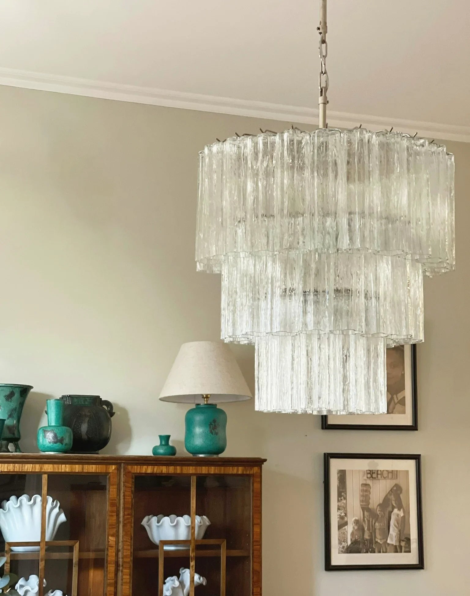 Murano Transparent Glass Tube Chandelier product image