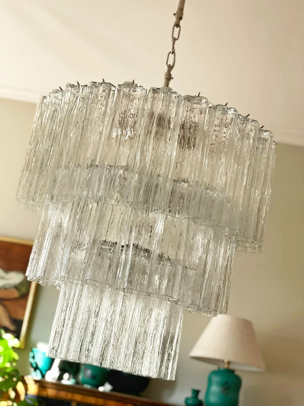 Murano Transparent Glass Tube Chandelier product image