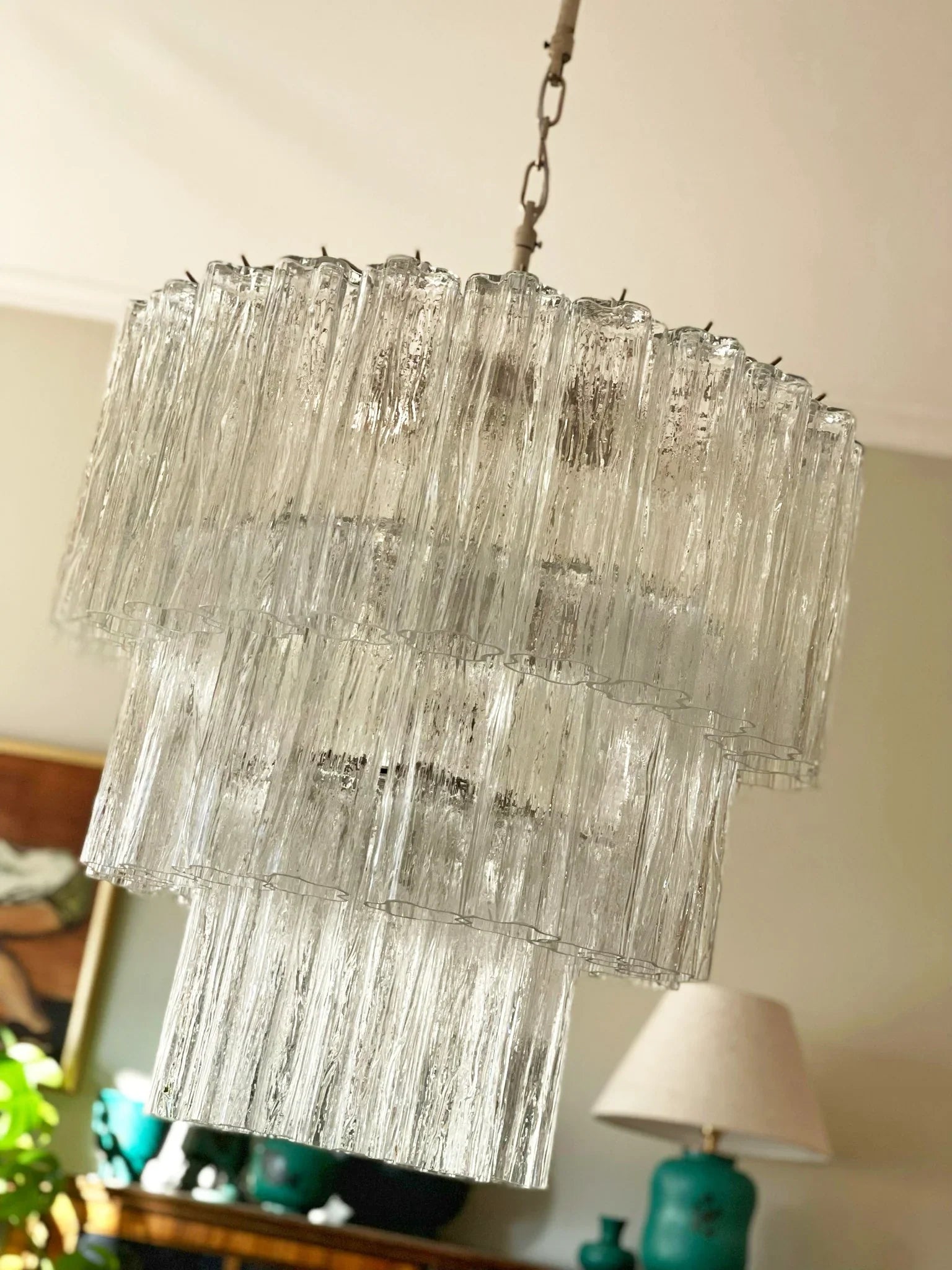 Murano Transparent Glass Tube Chandelier product image