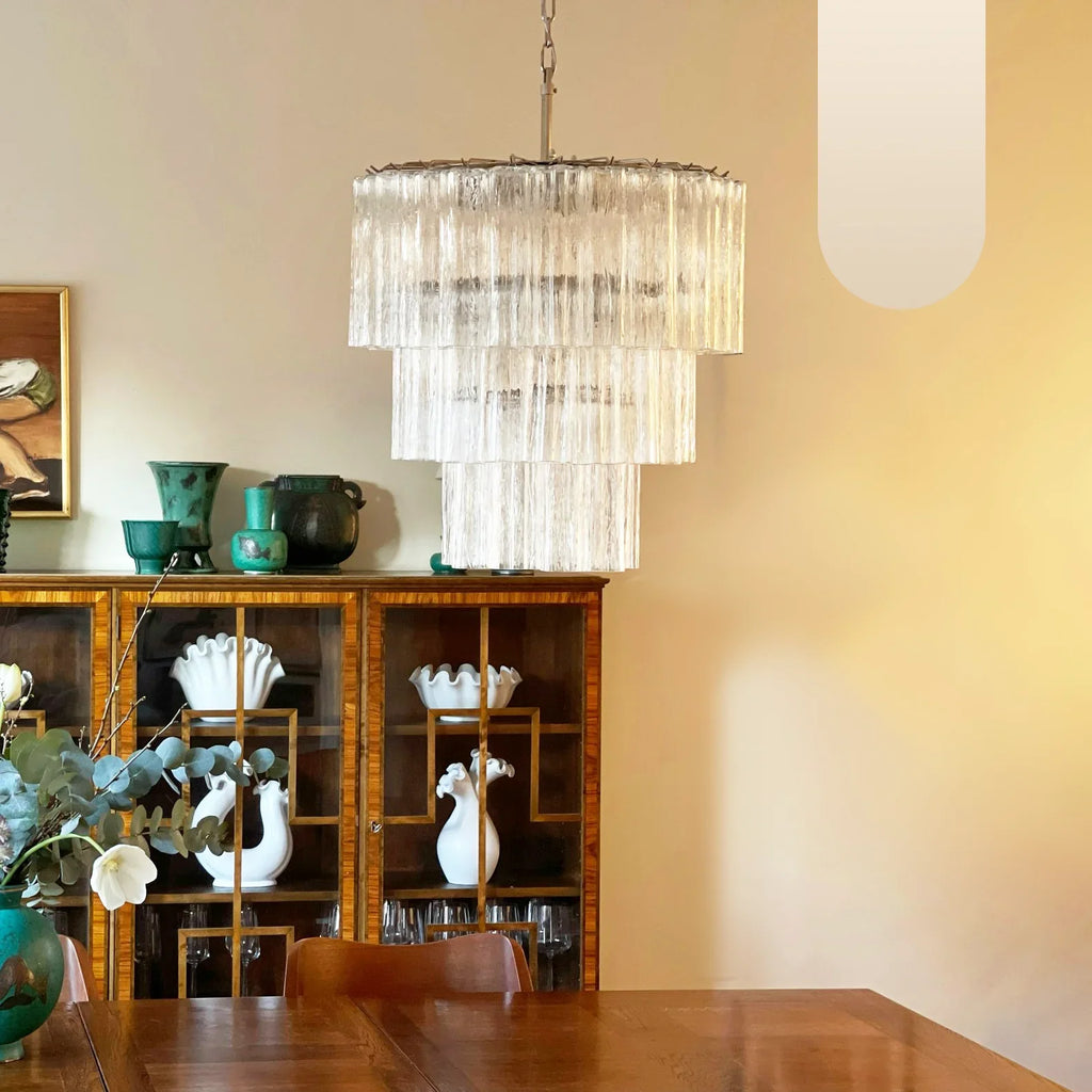 Murano Transparent Glass Tube Chandelier product image