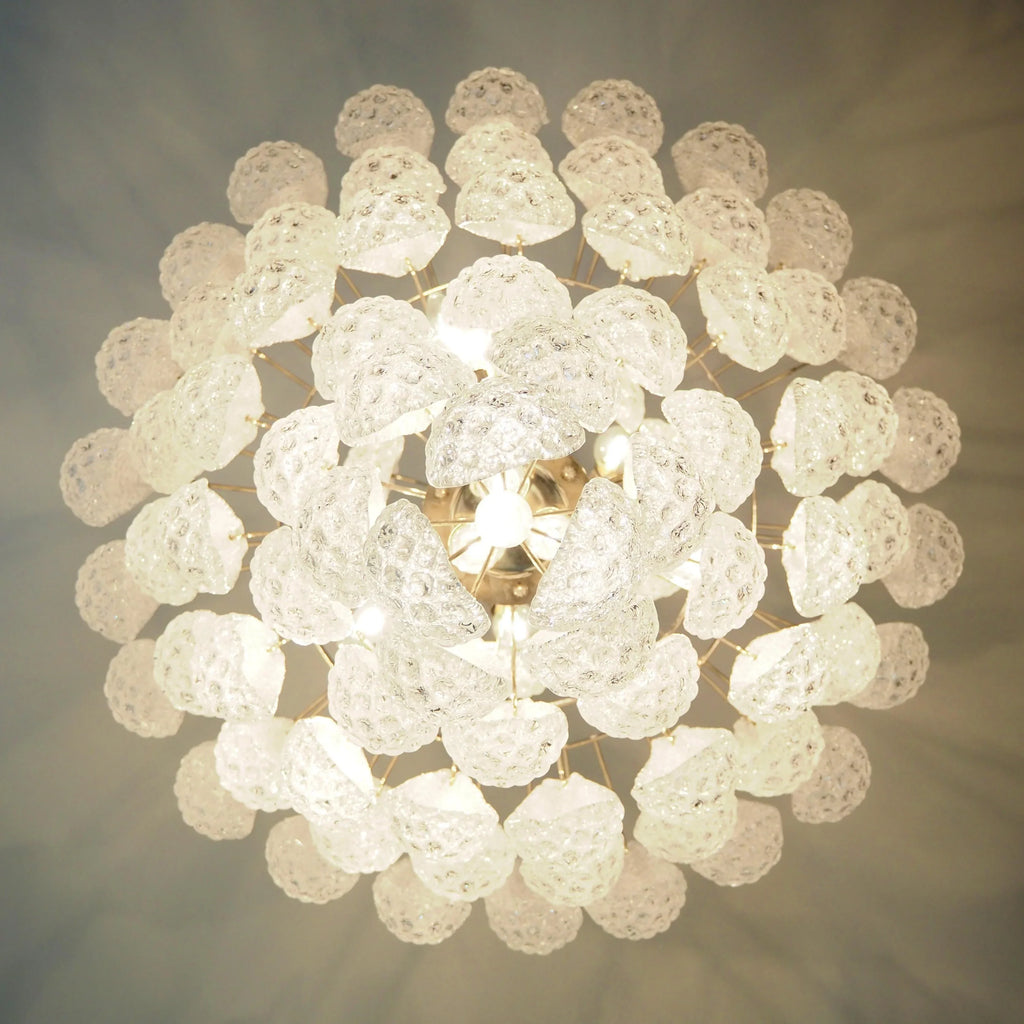 Murano Transparent Petals Glass Chandelier product image