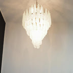 Murano Transparent Petals Glass Chandelier product image
