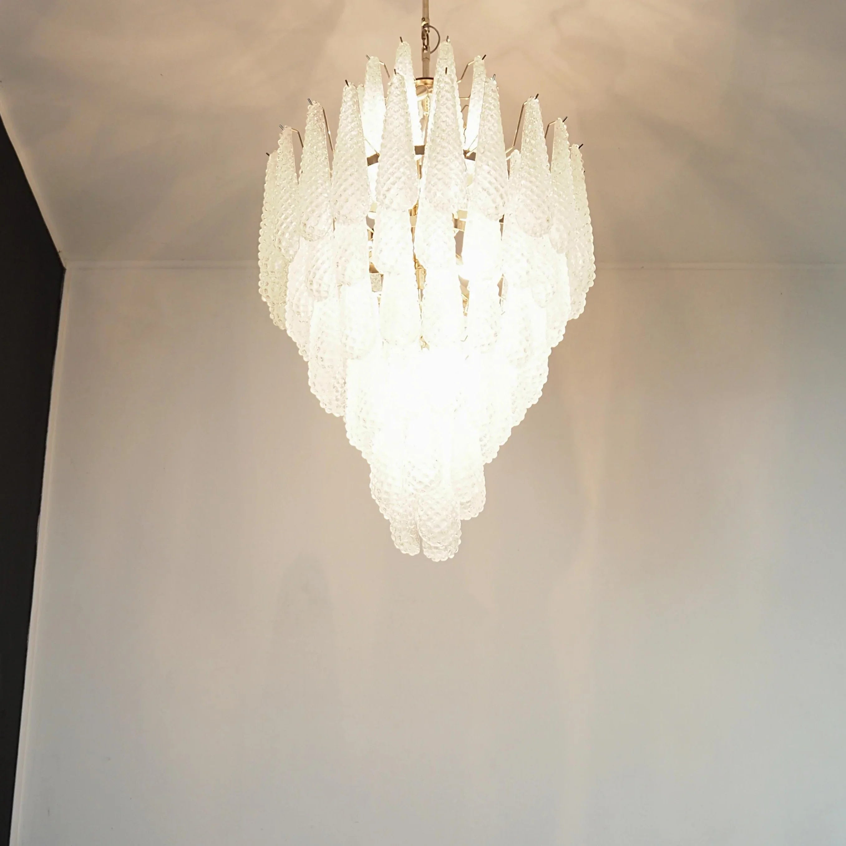 Murano Transparent Petals Glass Chandelier product image