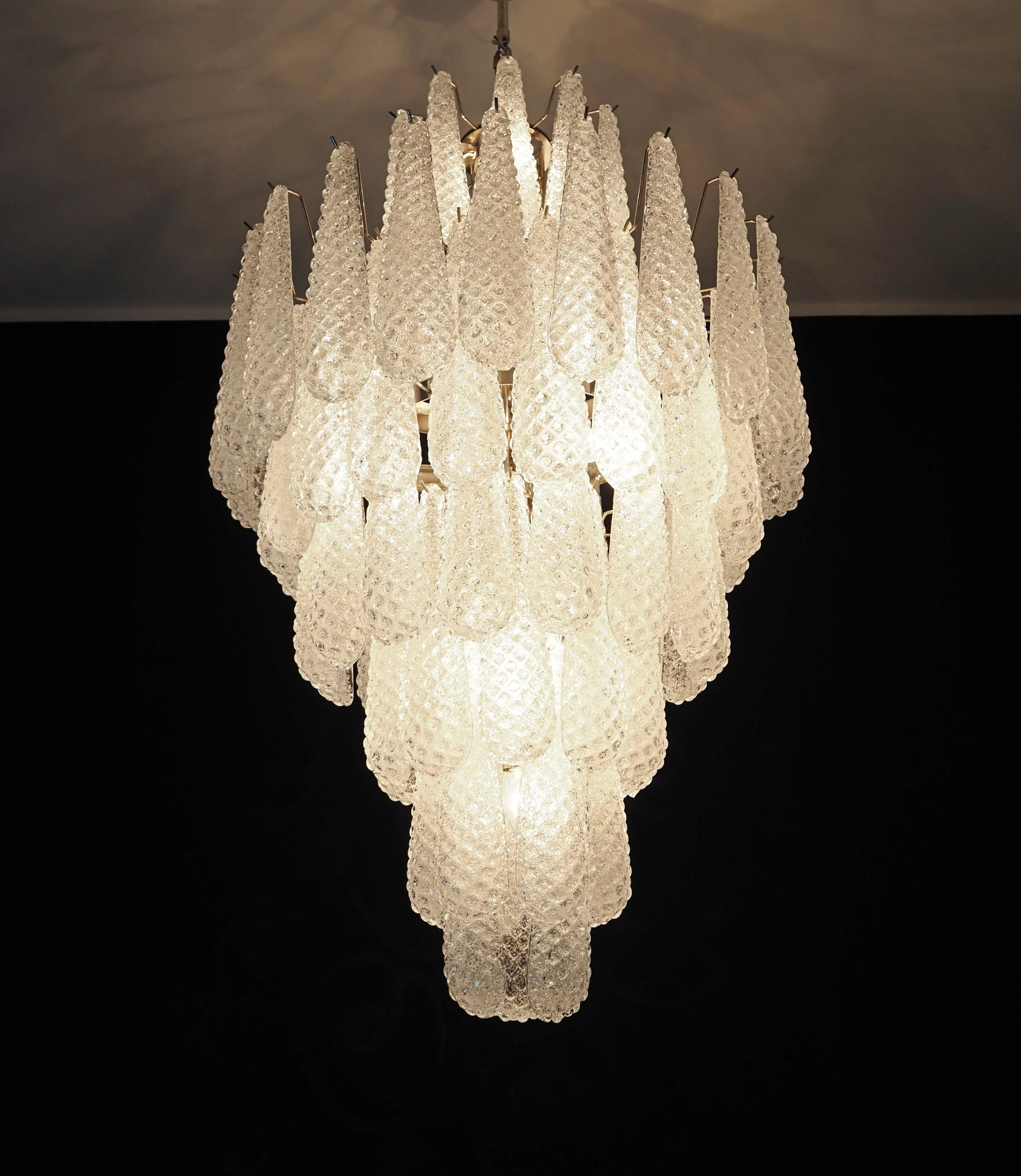 Murano Transparent Petals Glass Chandelier product image