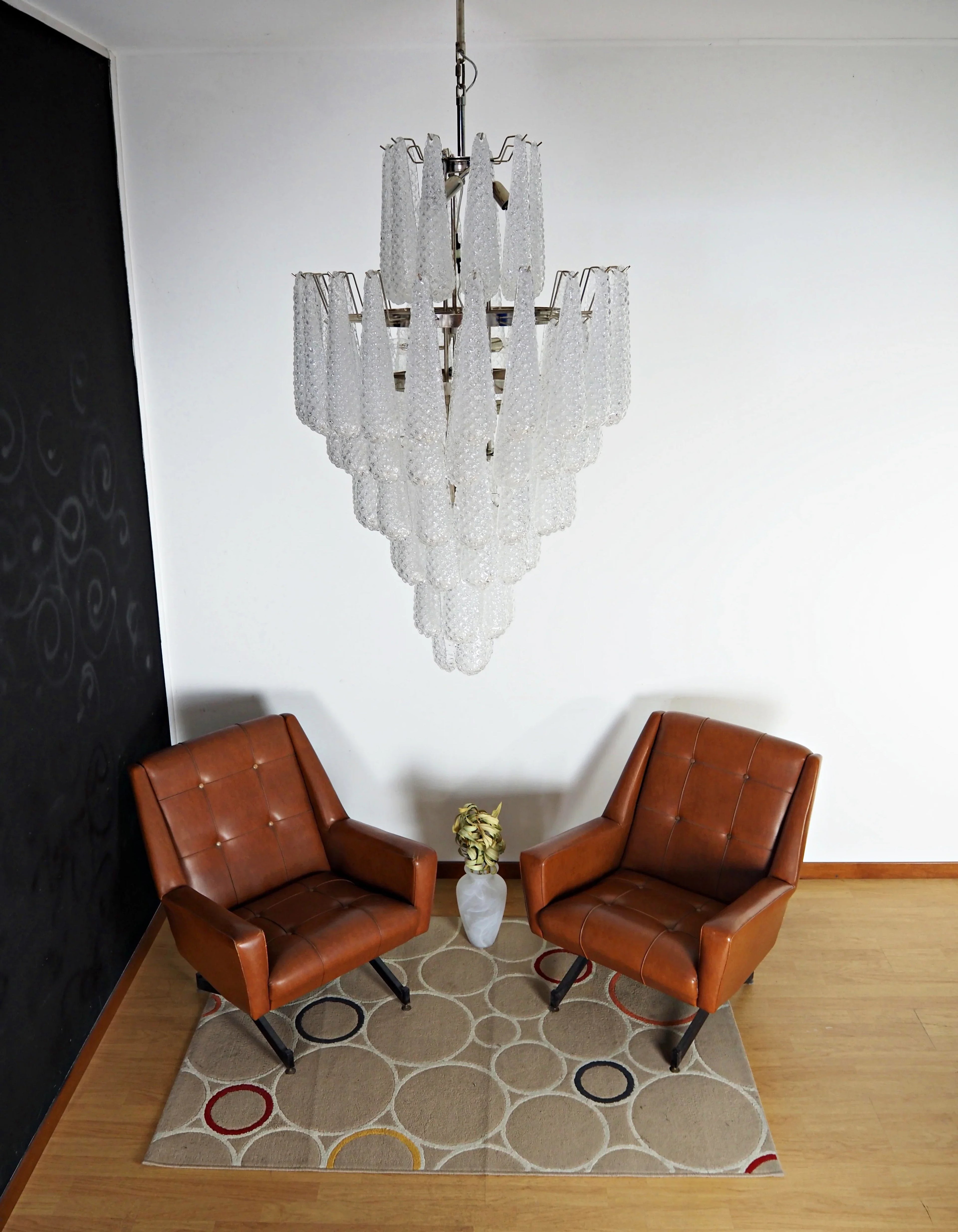 Murano Transparent Petals Glass Chandelier additional product view