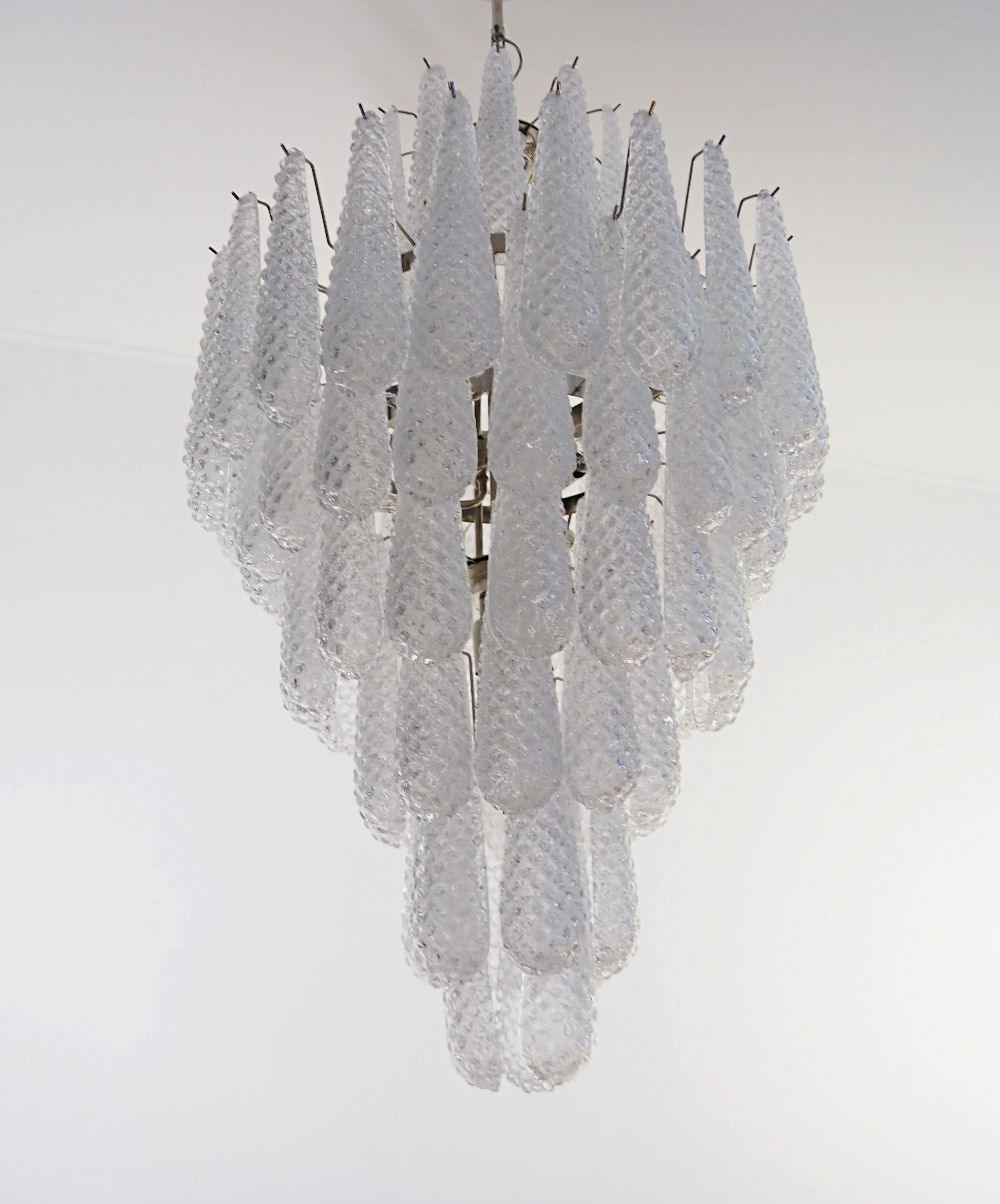 Murano Transparent Petals Glass Chandelier product image
