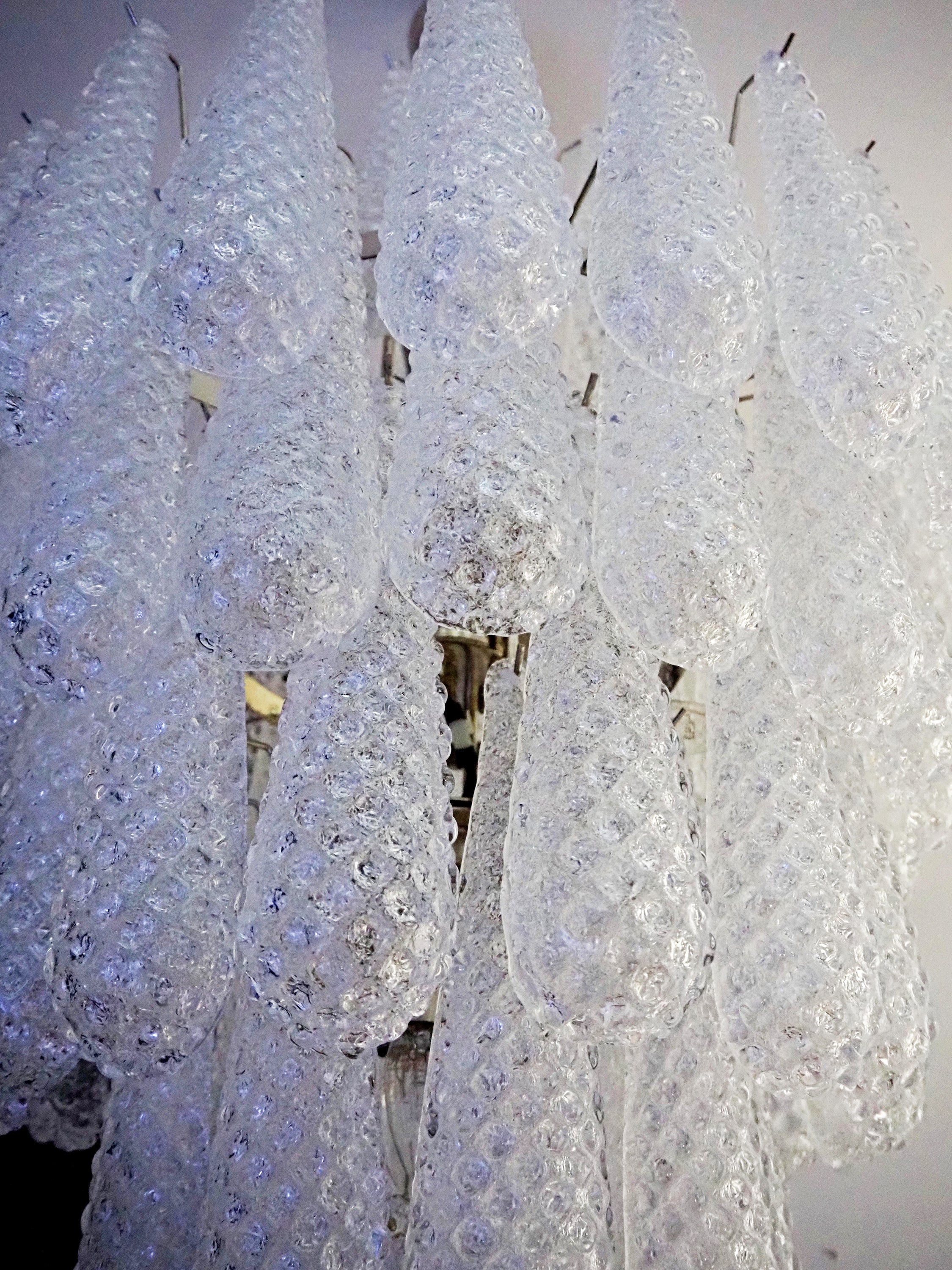 Murano Transparent Petals Glass Chandelier product image
