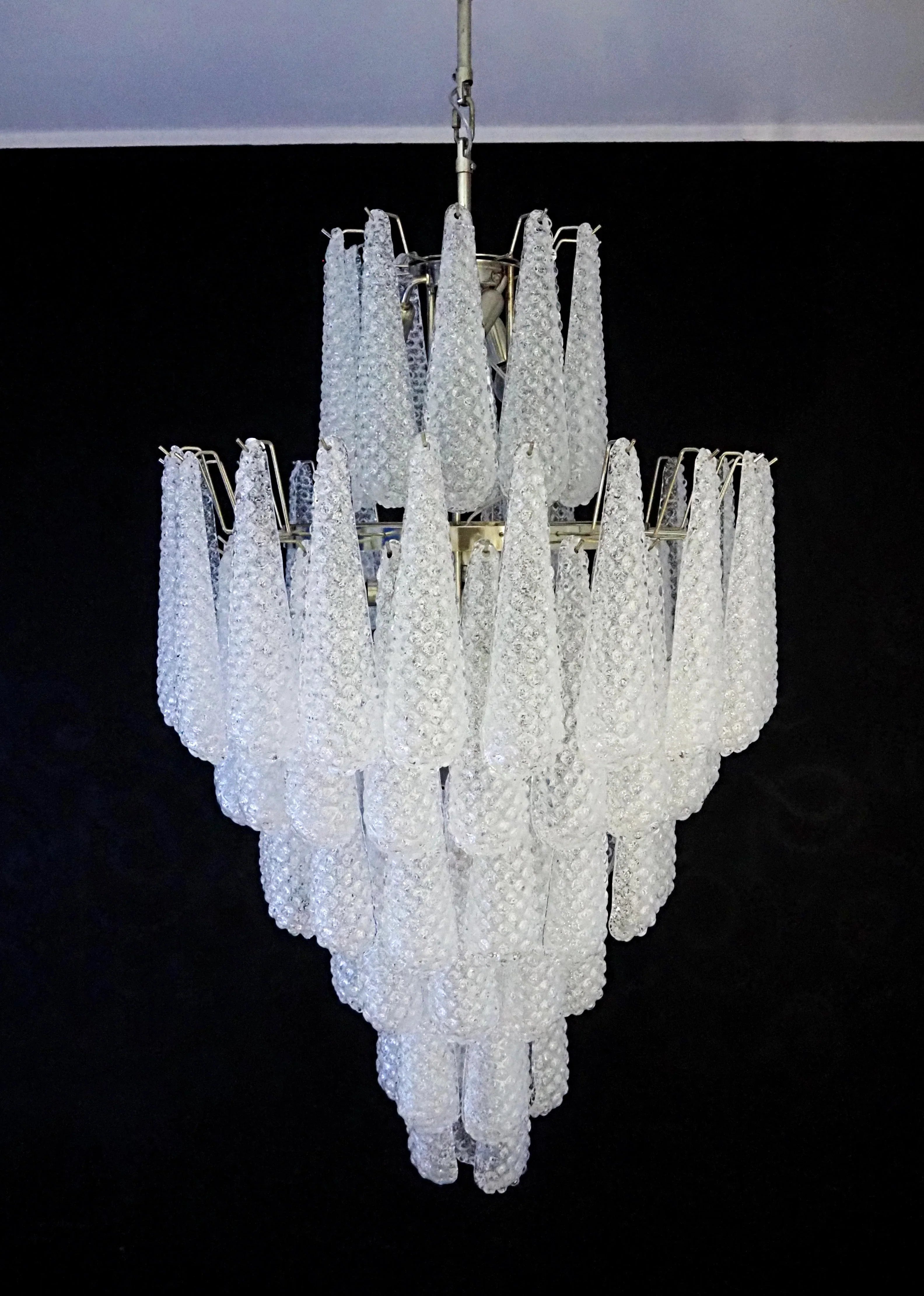 Murano Transparent Petals Glass Chandelier product image