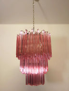 Murano Triedri Prisms Pink Chandelier product image