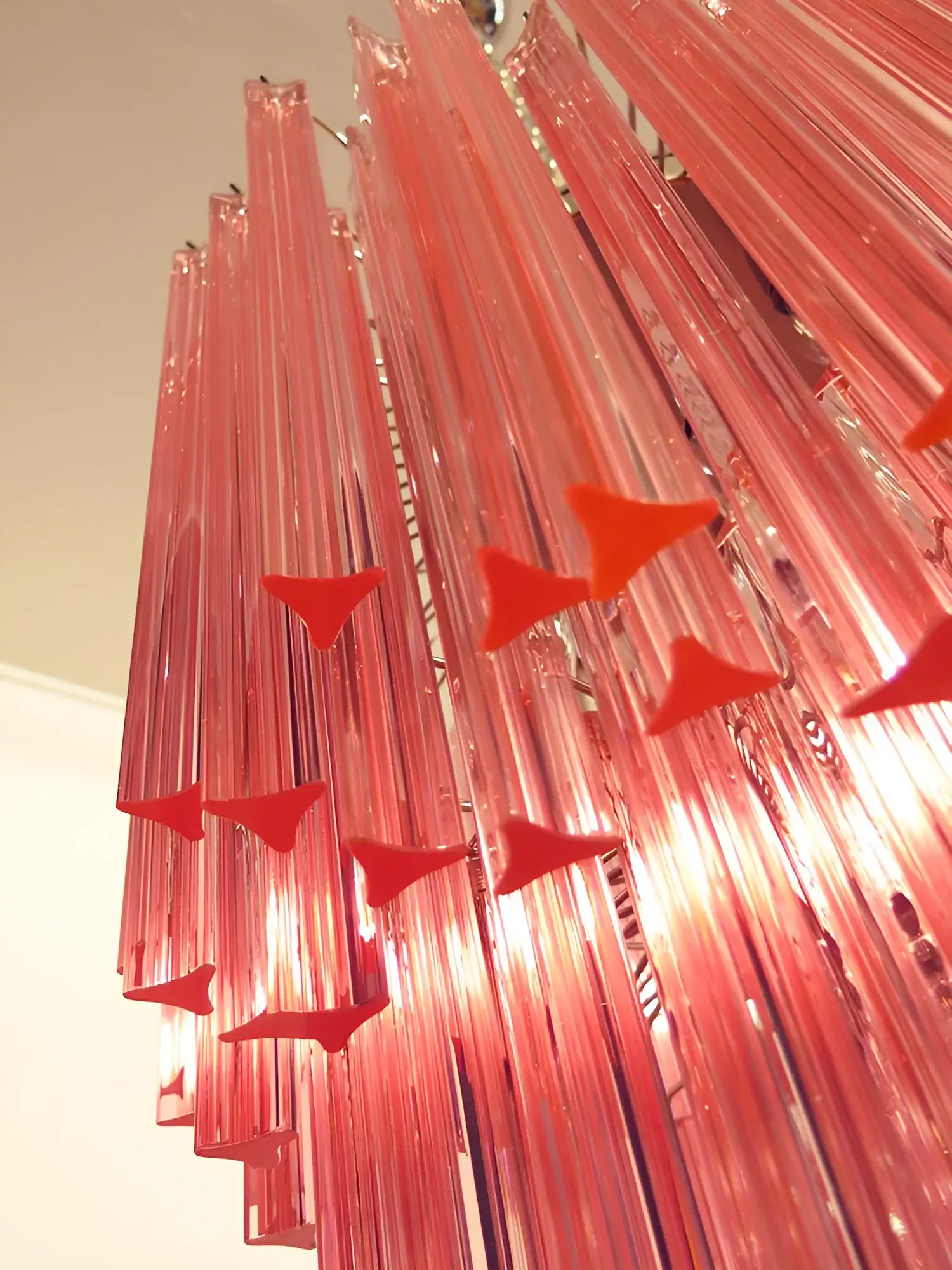 Murano Triedri Prisms Pink Chandelier product image