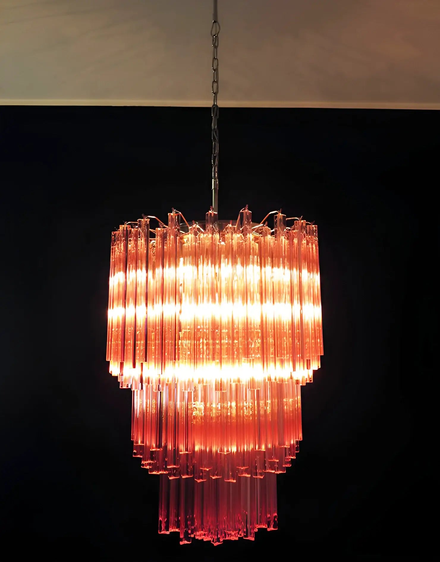 Murano Triedri Prisms Pink Chandelier product image
