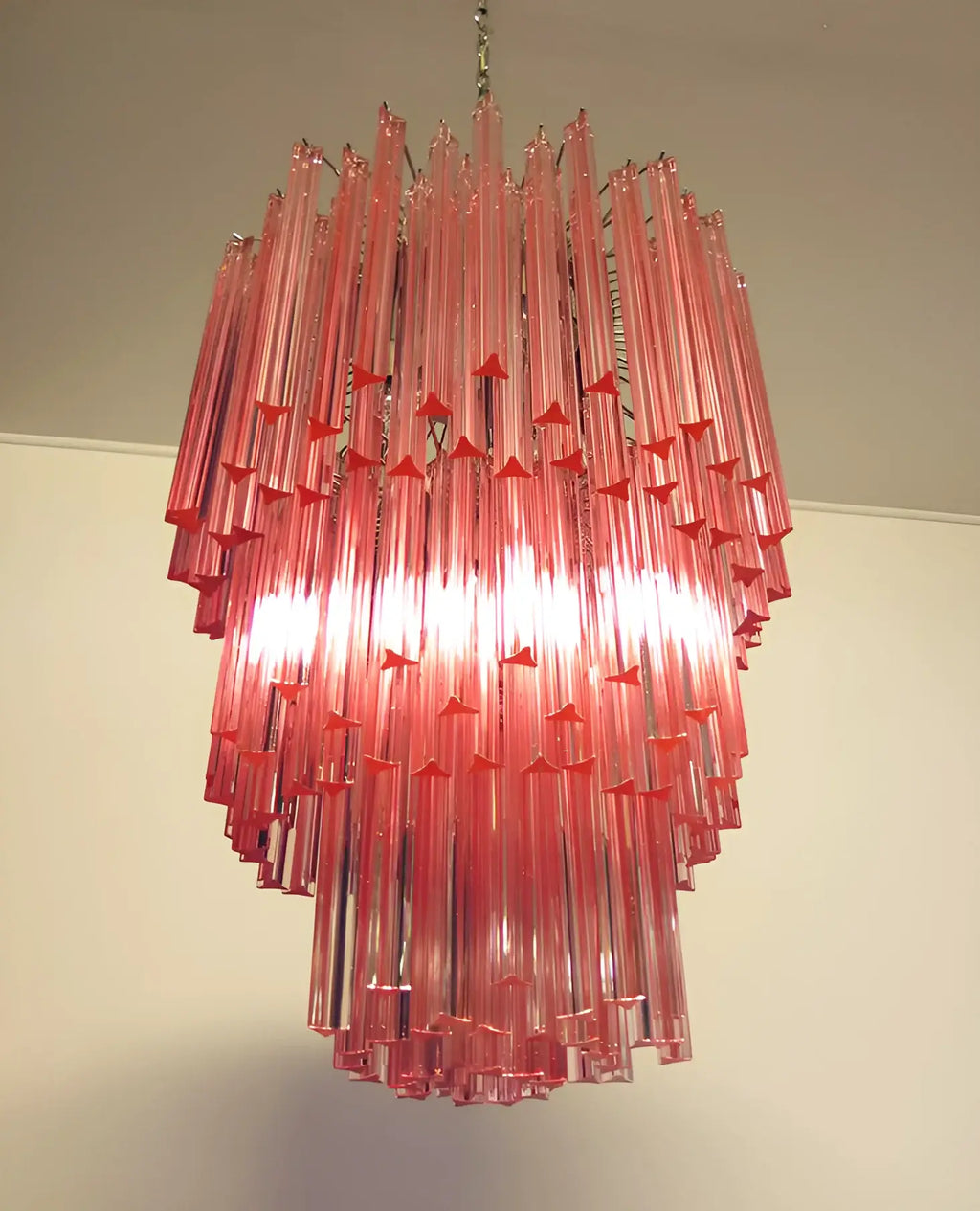 Murano Triedri Prisms Pink Chandelier product image