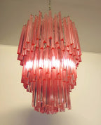 Murano Triedri Prisms Pink Chandelier product image