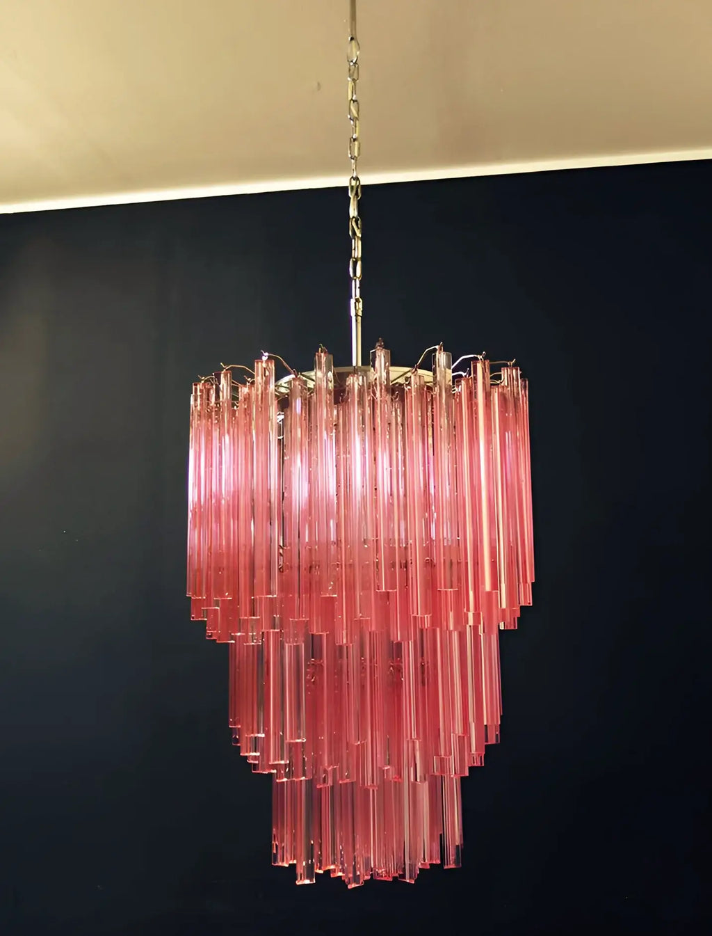 Murano Triedri Prisms Pink Chandelier product image