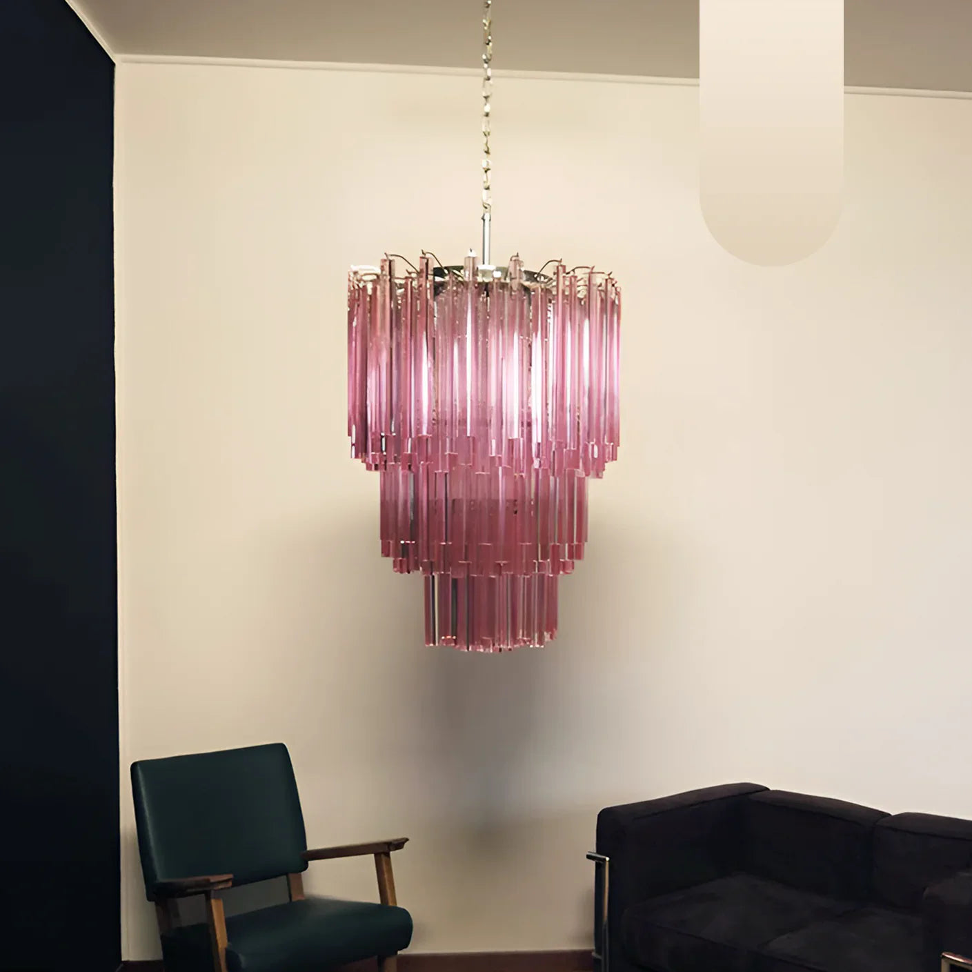 Murano Triedri Prisms Pink Chandelier product image