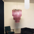 Murano Triedri Prisms Pink Chandelier product image