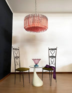 Murano Triedri Round Prisms Pink Chandelier product image
