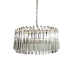 Murano Round Prisms Transparent Chandelier by Bling Lighting Studio