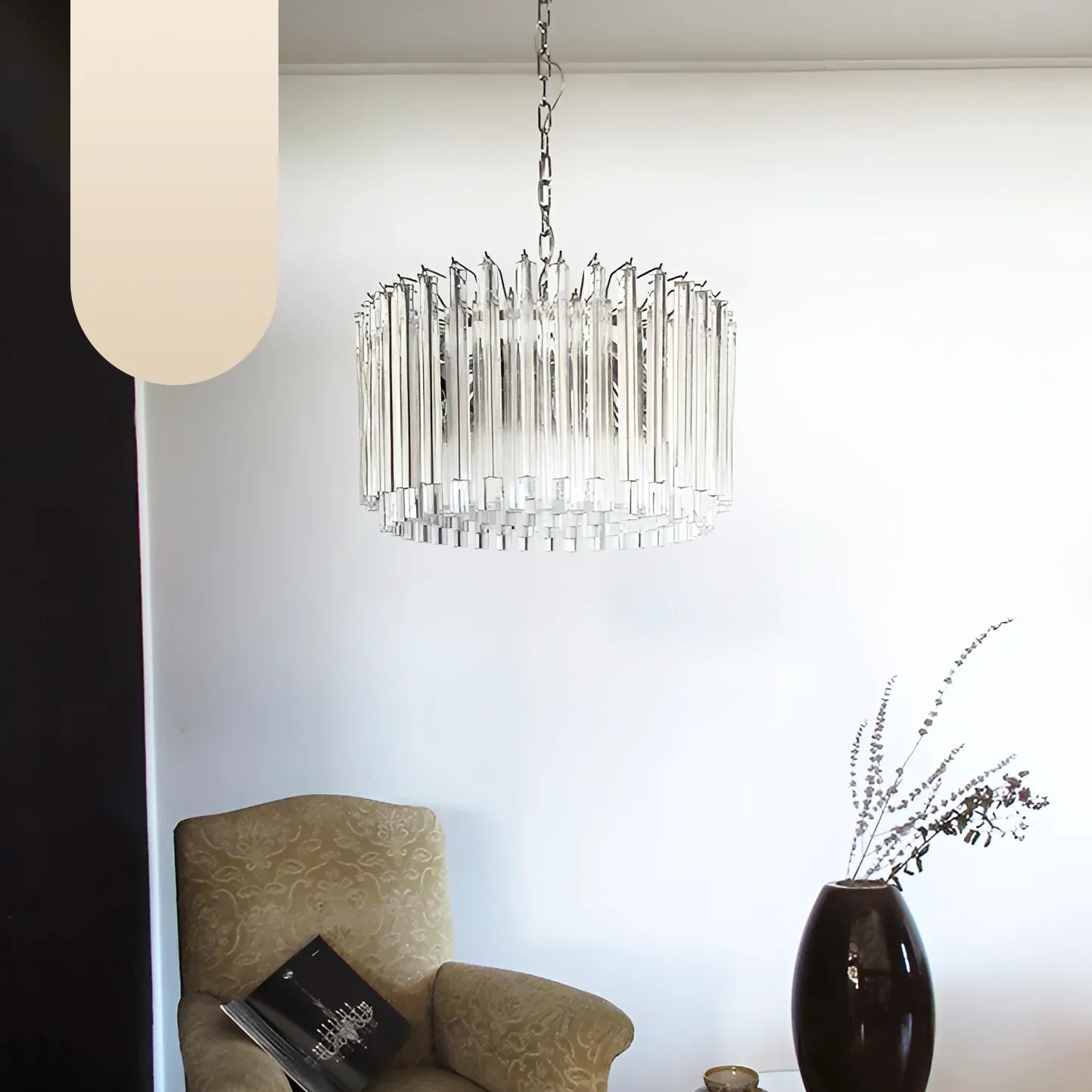 Murano Round Prisms Transparent Chandelier product image