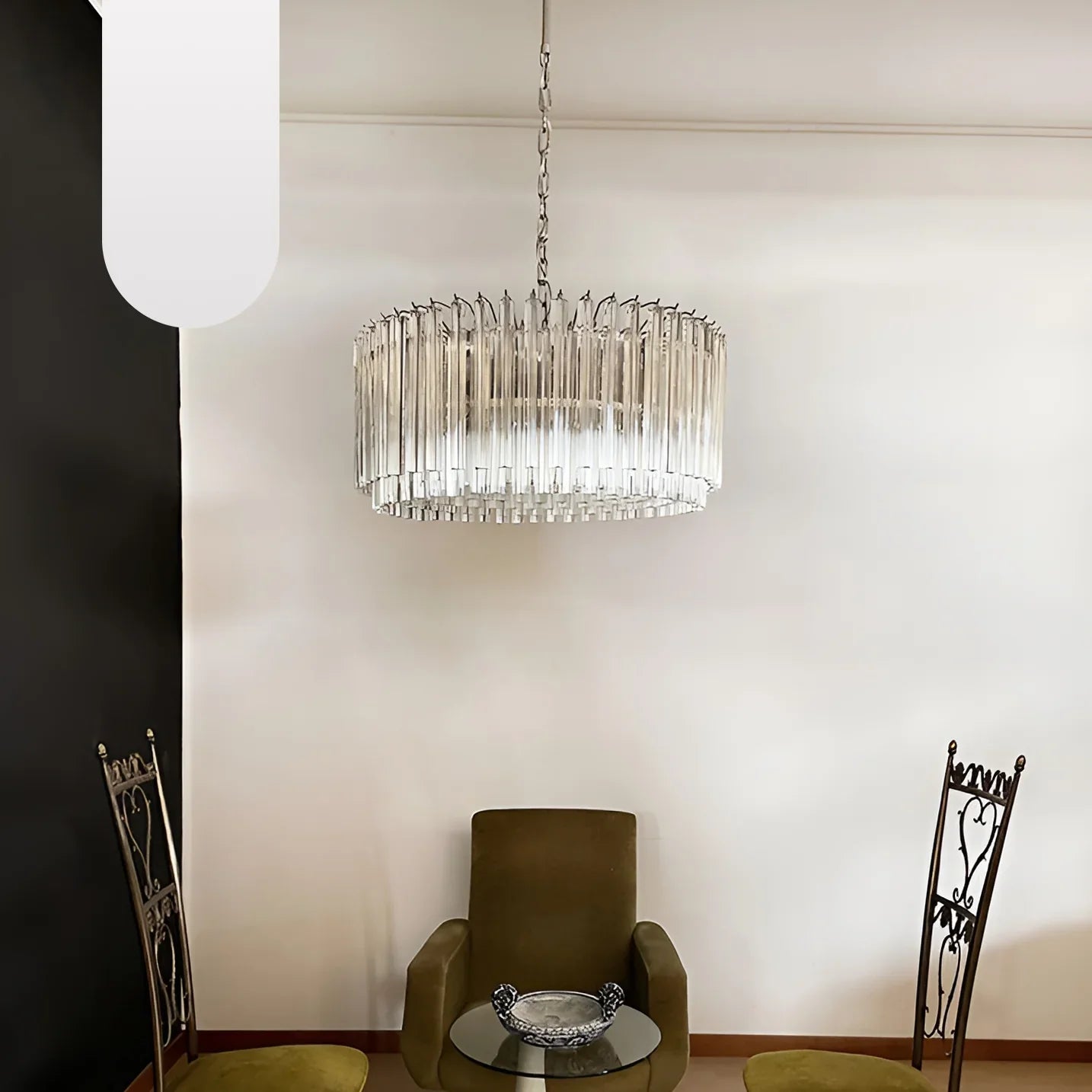 Murano Round Prisms Transparent Chandelier product image