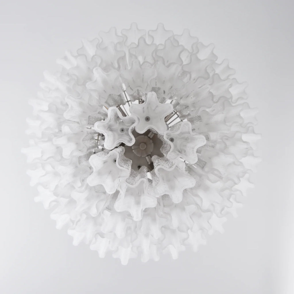 Murano White Glass Tubes Chandelier product image