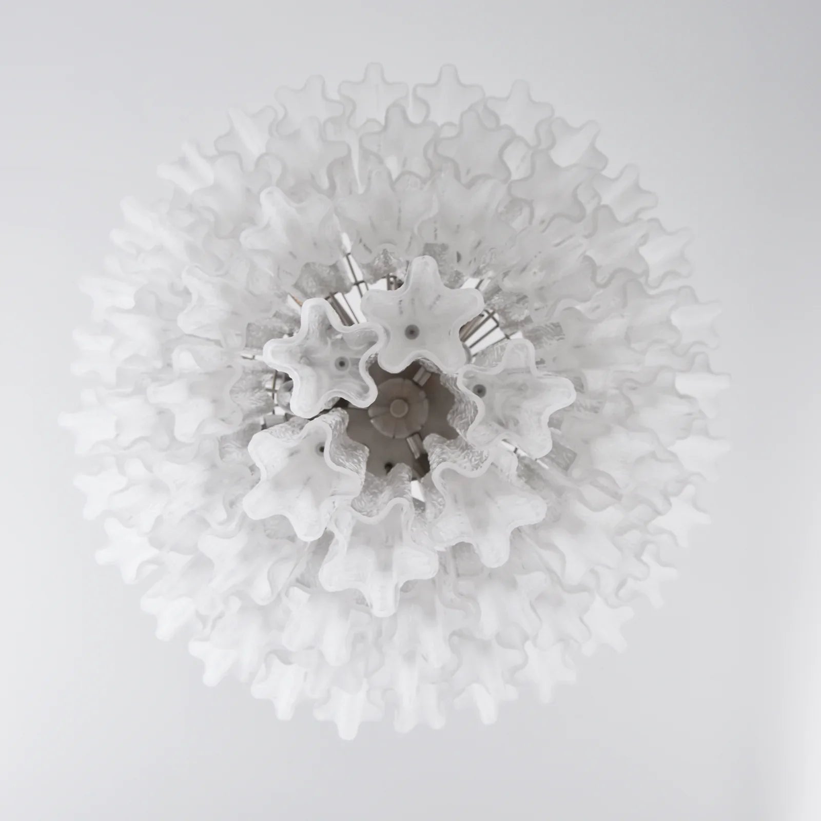 Murano White Glass Tubes Chandelier product image
