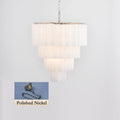 Murano White Glass Tubes Chandelier product image