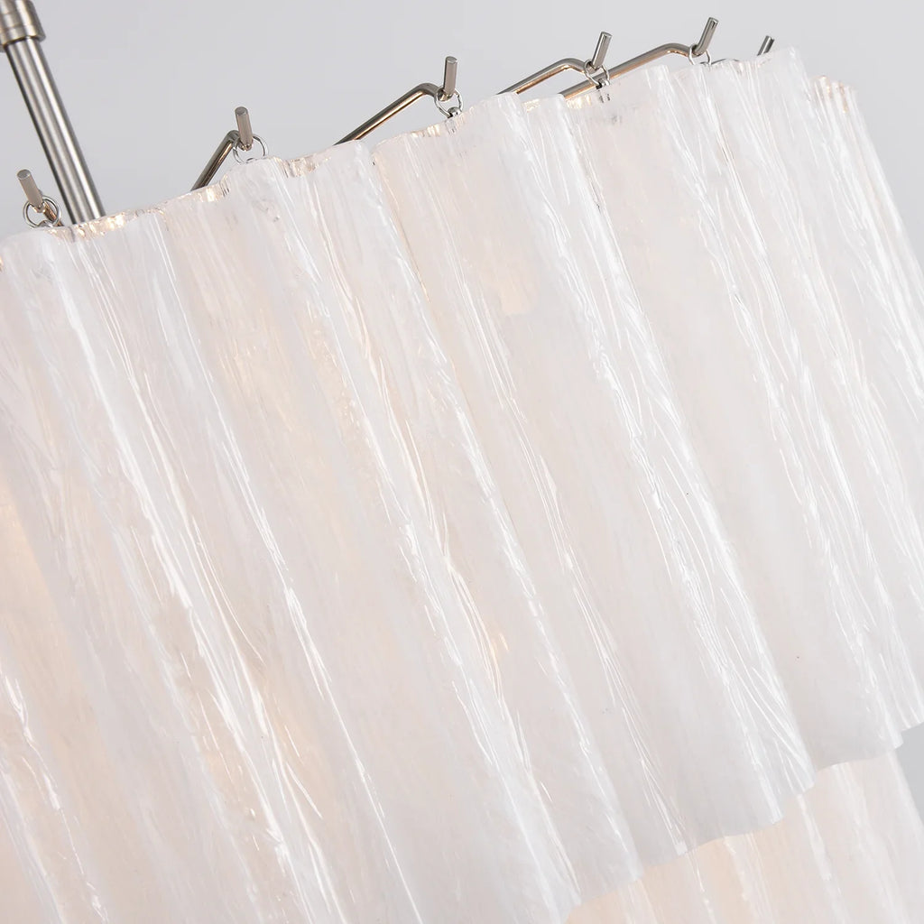 Murano White Glass Tubes Chandelier product image
