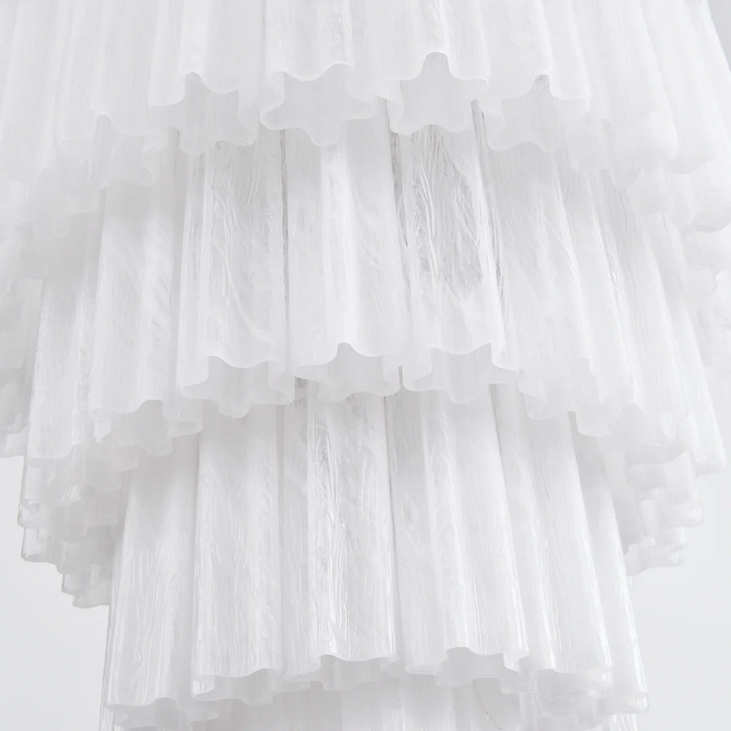 Murano White Glass Tubes Chandelier product image