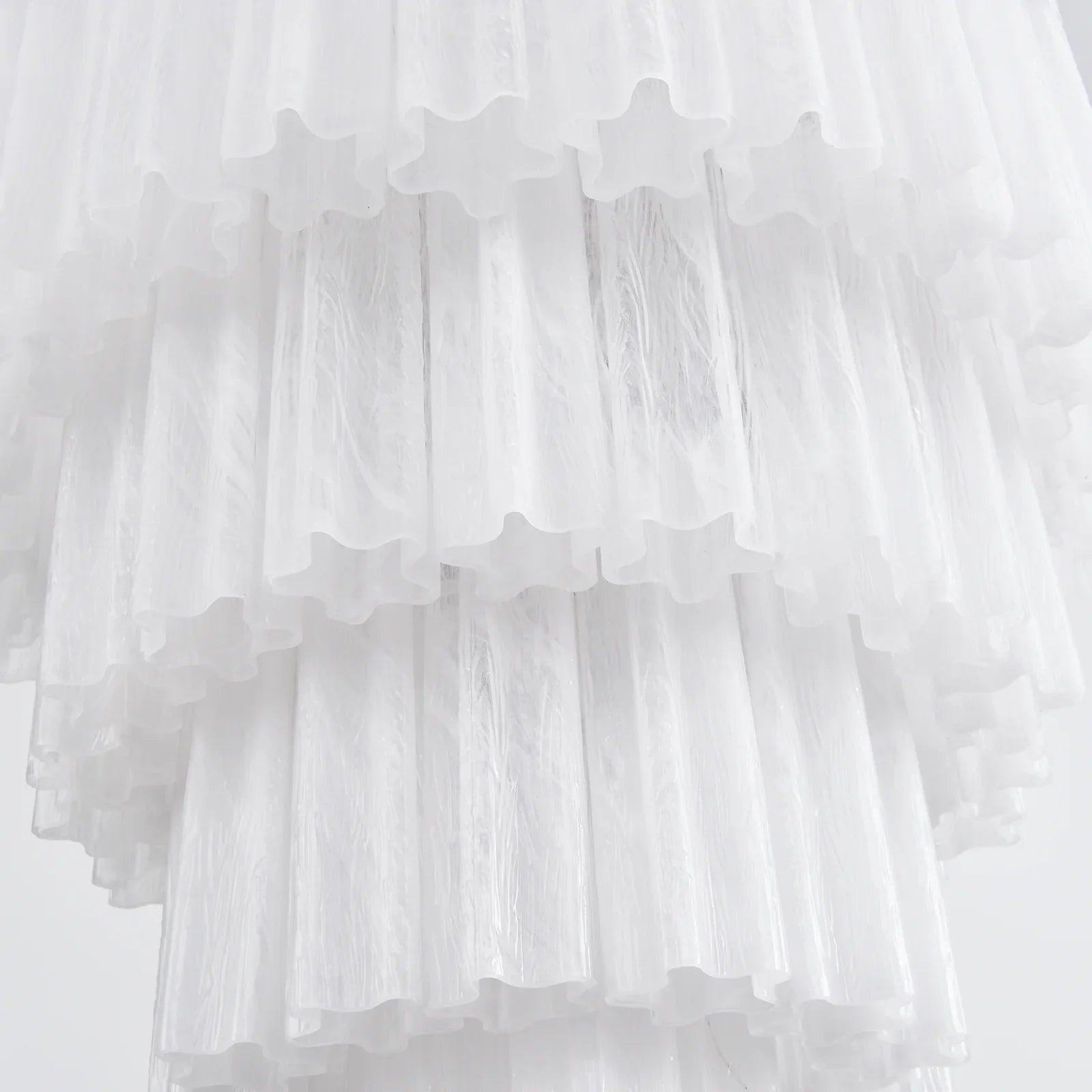 Murano White Glass Tubes Chandelier product image