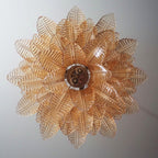 Amber Glass Leaf Chandelier Glass lighting by Bling Lighting Studio
