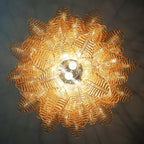 Amber Glass Leaf Chandelier Glass lighting by Bling Lighting Studio