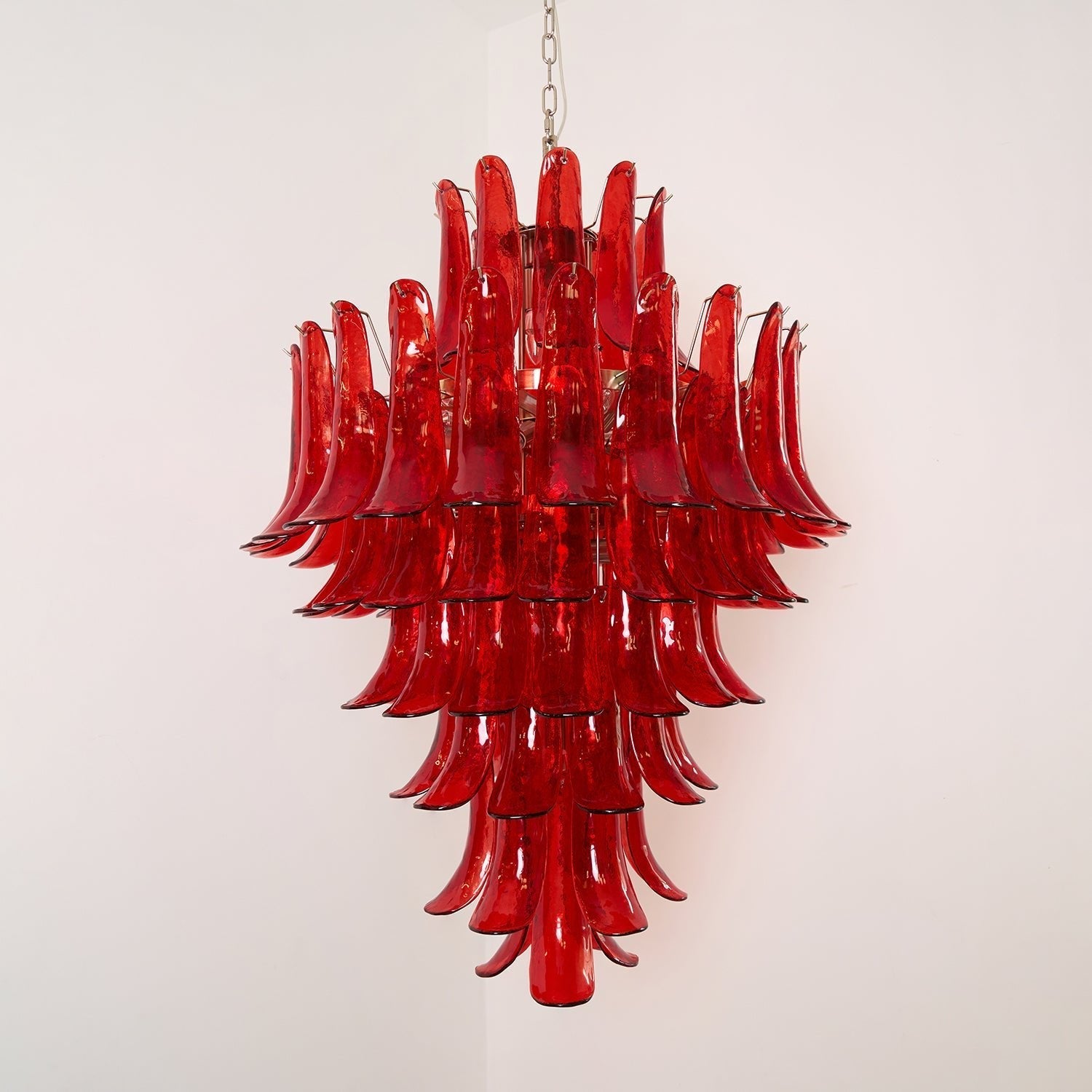 Luxury Murano Crimson Cascade Chandelier product image