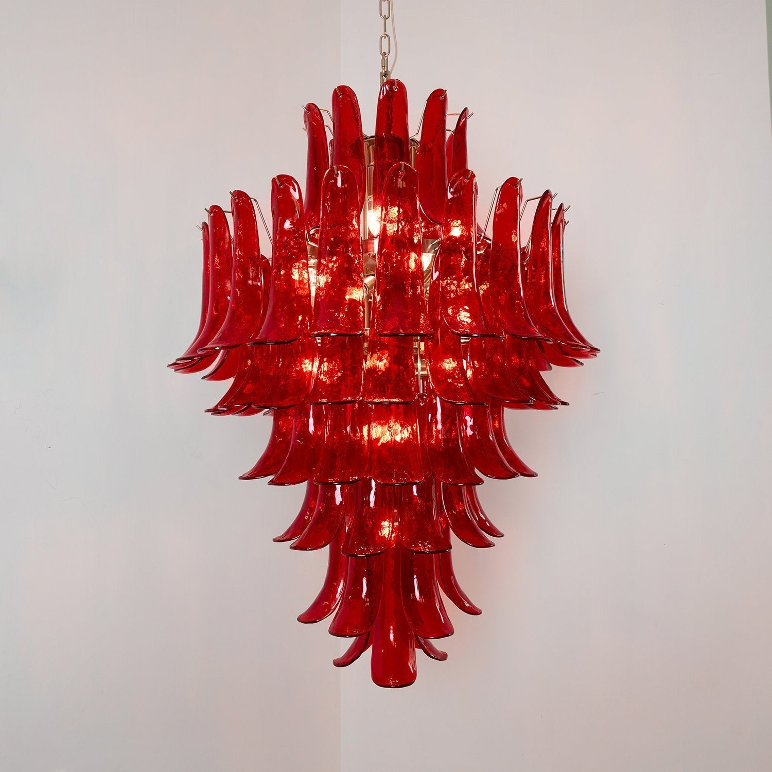 Luxury Murano Crimson Cascade Chandelier additional product view