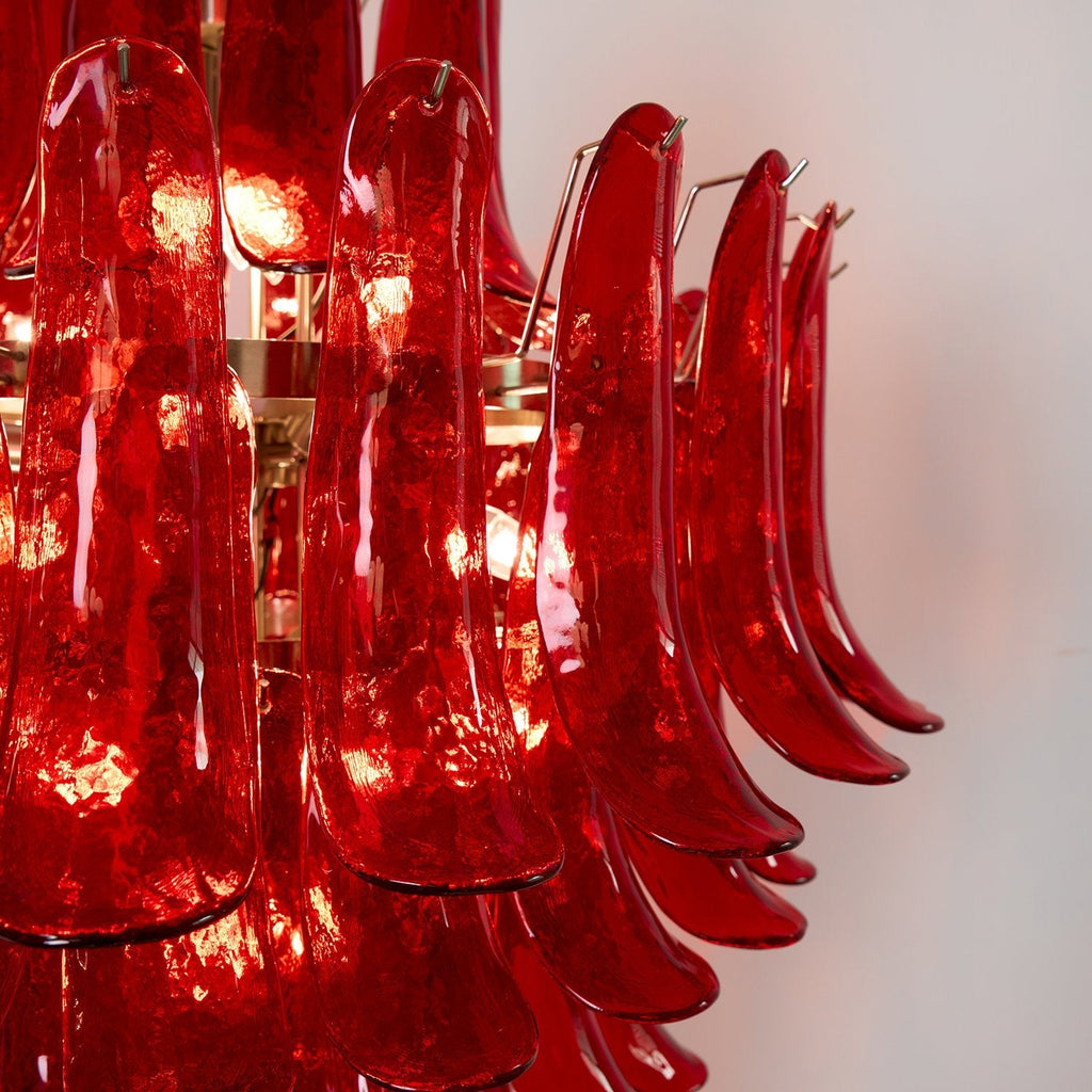 Luxury Murano Crimson Cascade Chandelier product image