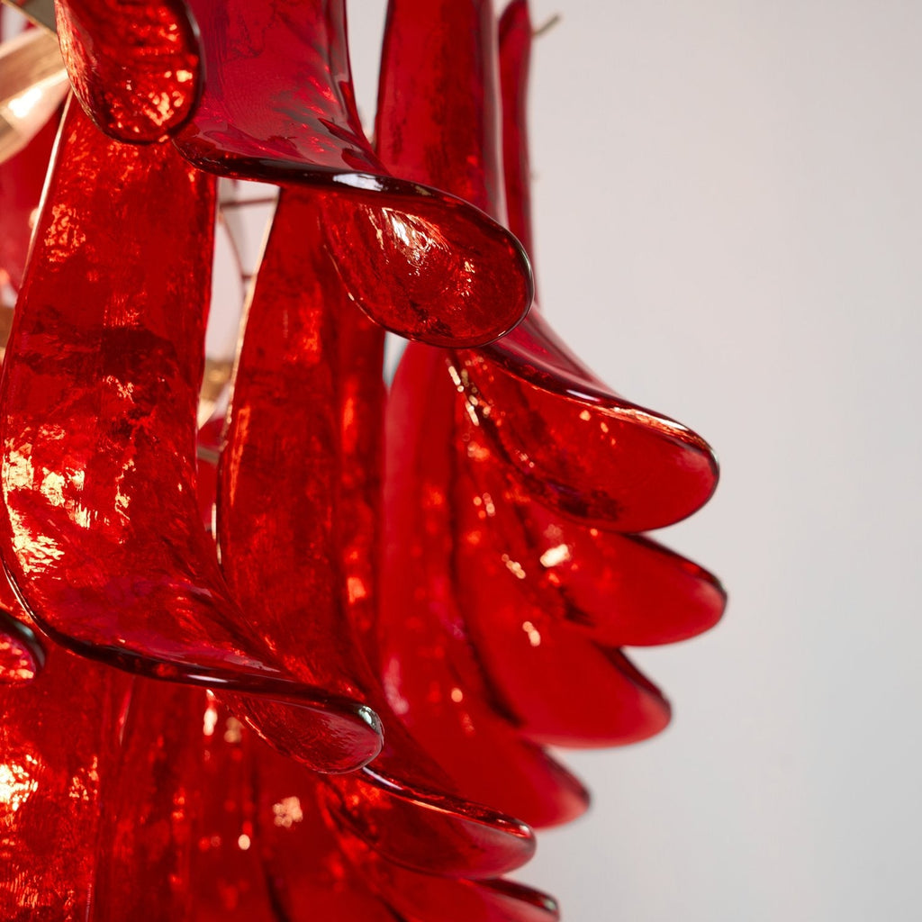 Luxury Murano Crimson Cascade Chandelier product image