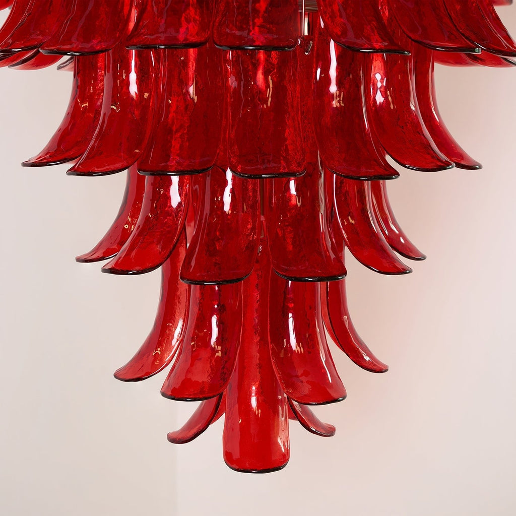 Luxury Murano Crimson Cascade Chandelier product image