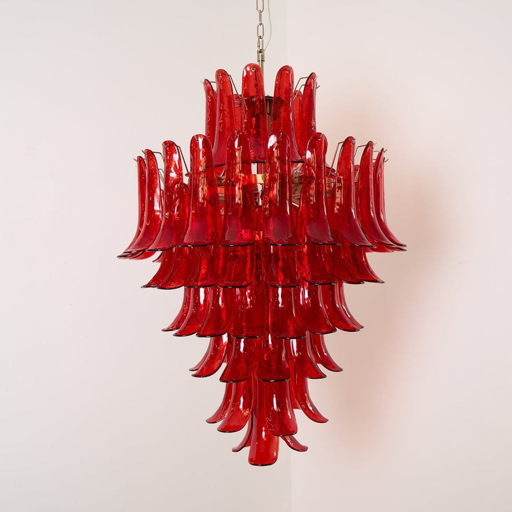 Luxury Murano Crimson Cascade Chandelier product image