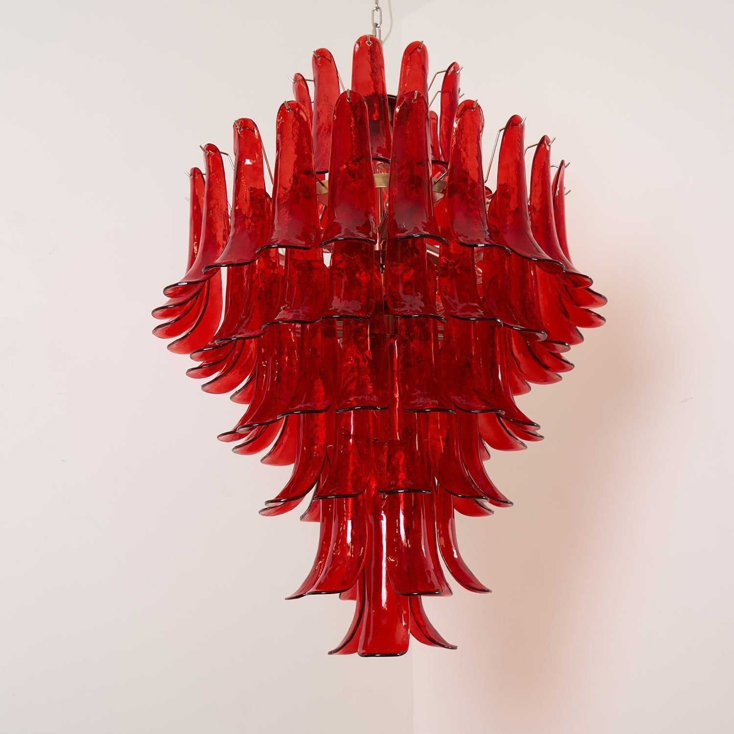 Luxury Murano Crimson Cascade Chandelier product image