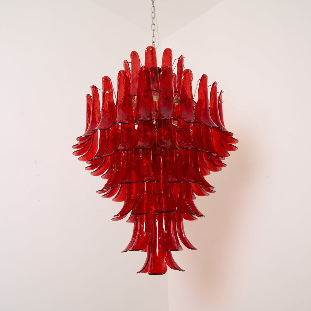 Luxury Murano Crimson Cascade Chandelier product image