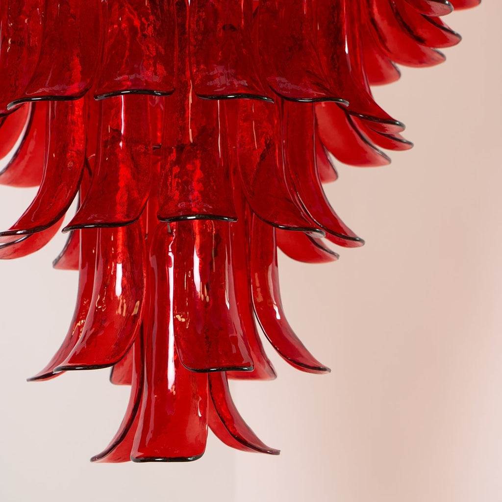 Luxury Murano Crimson Cascade Chandelier product image