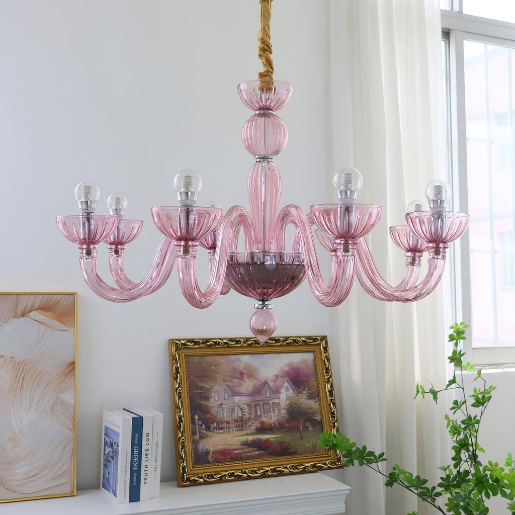 Pink Ares Murano Glass Chandelier product image