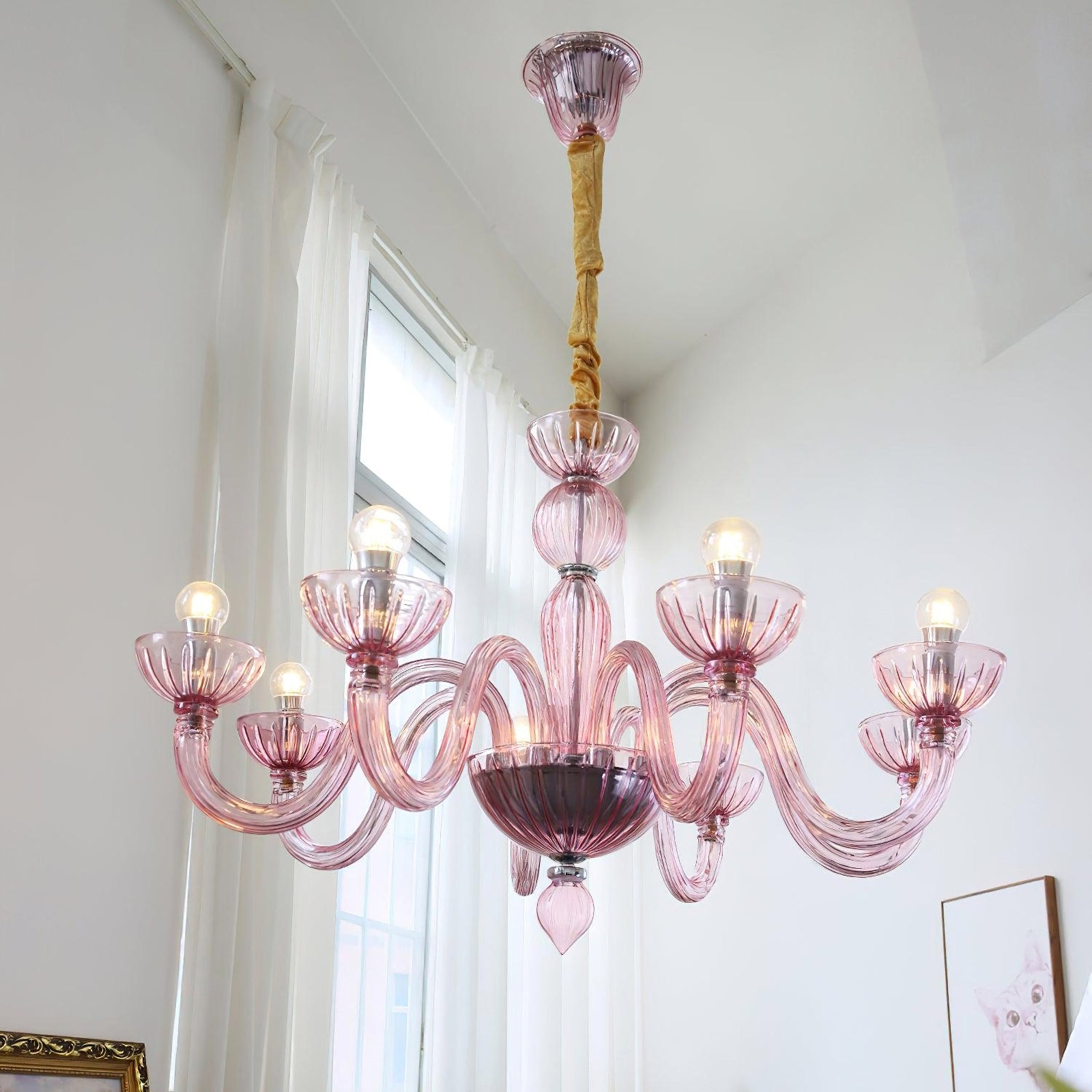Pink Ares Murano Glass Chandelier product image