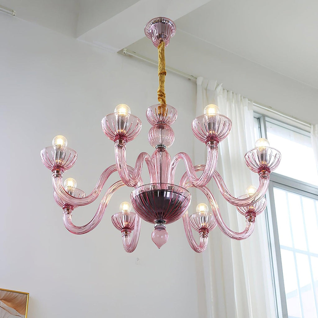 Pink Ares Murano Glass Chandelier product image
