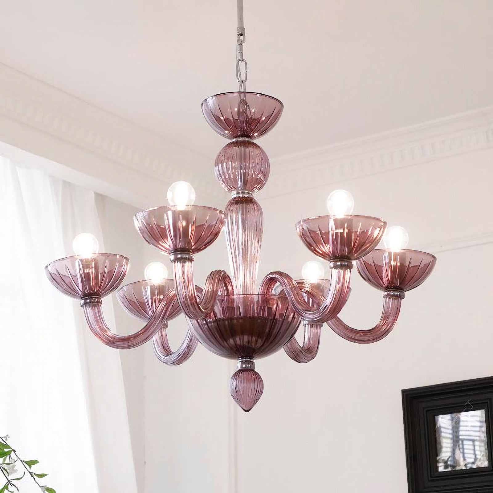 Pink Ares Murano Glass Chandelier product image
